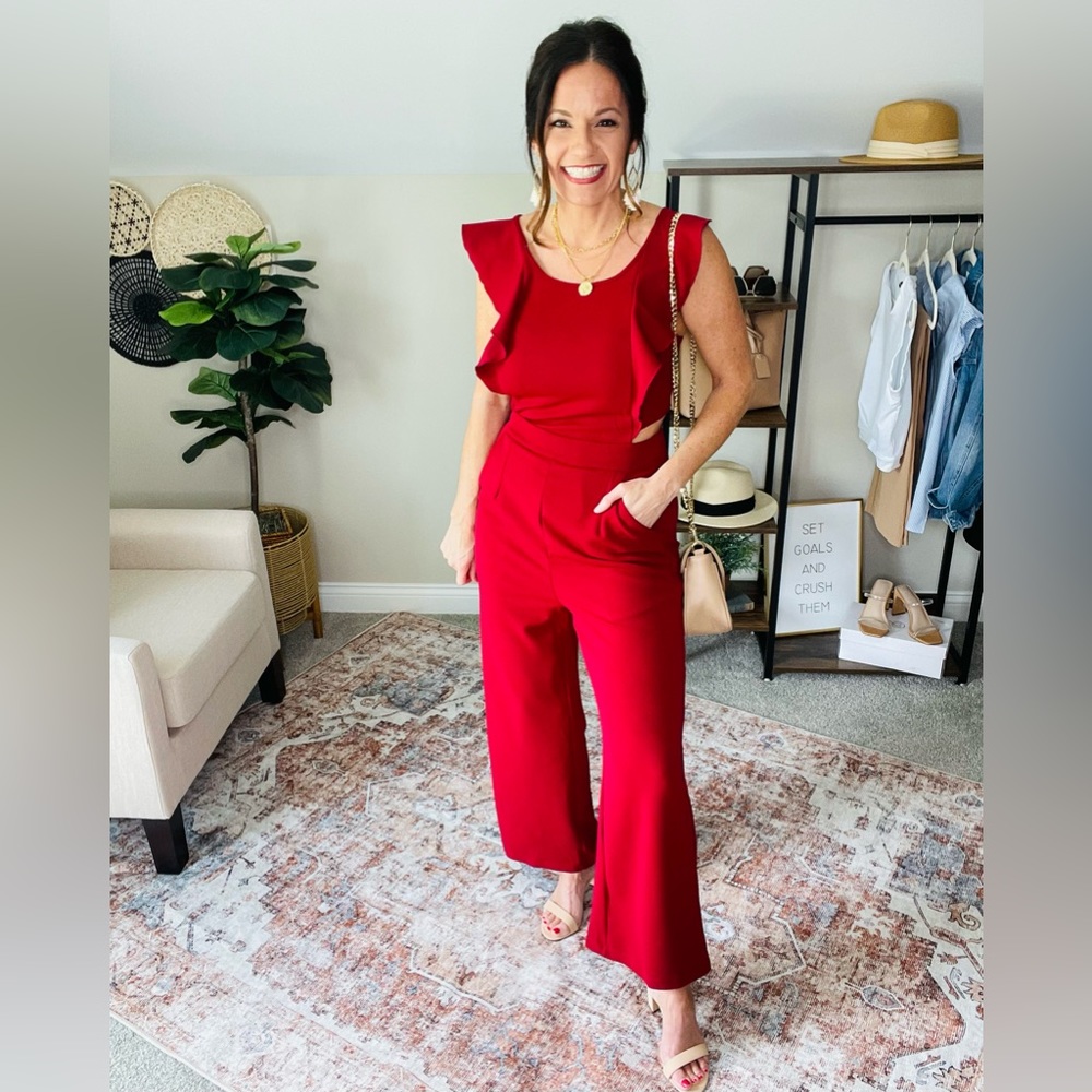 Size small, backless jumpsuit